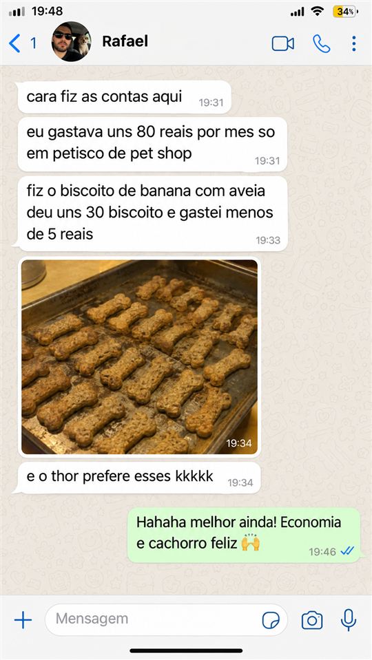 Conversa de cliente no WhatsApp