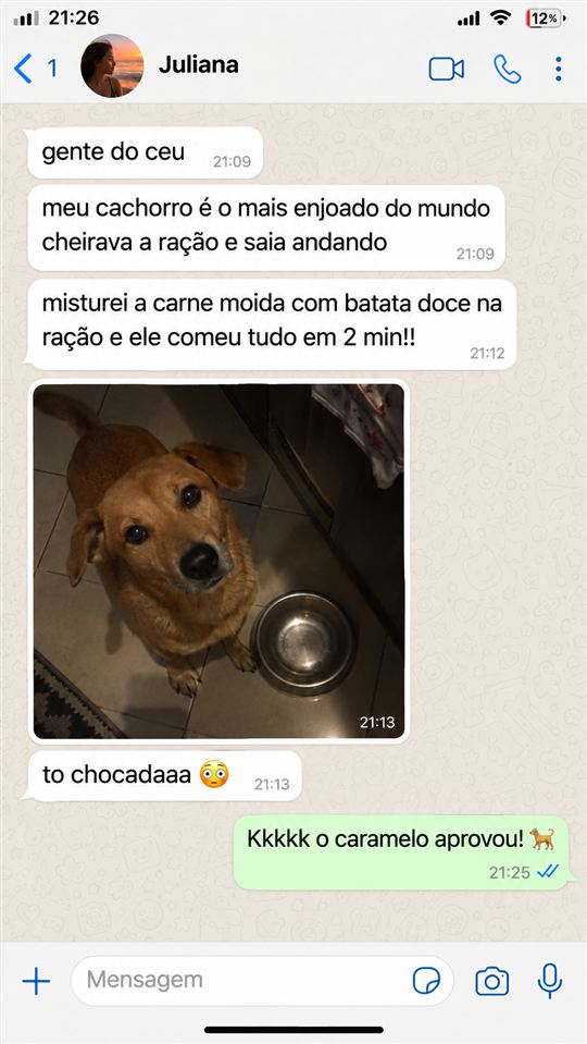 Conversa de cliente no WhatsApp