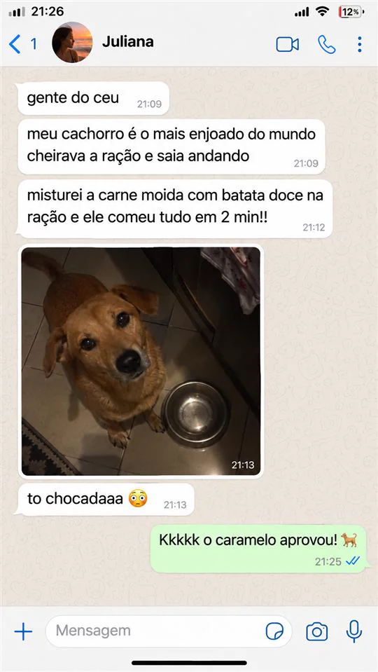 Conversa de cliente no WhatsApp