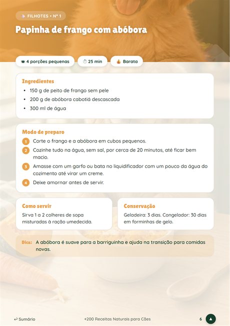 Papinha de frango com abóbora