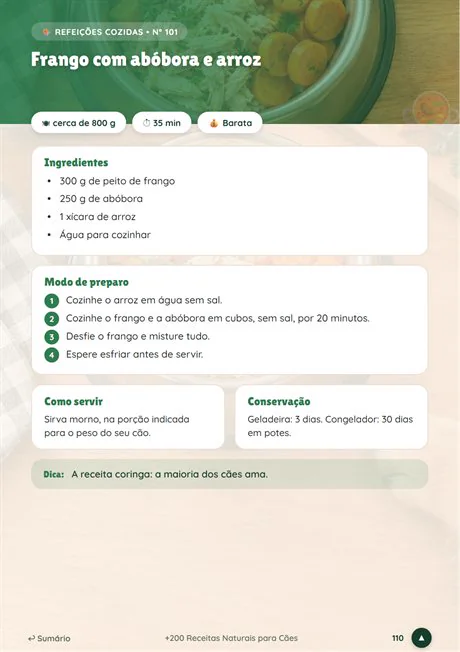 Frango com abóbora e arroz