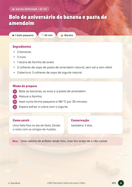 Bolo de aniversário para cães