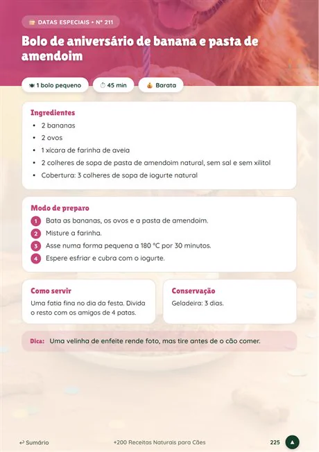 Bolo de aniversário para cães
